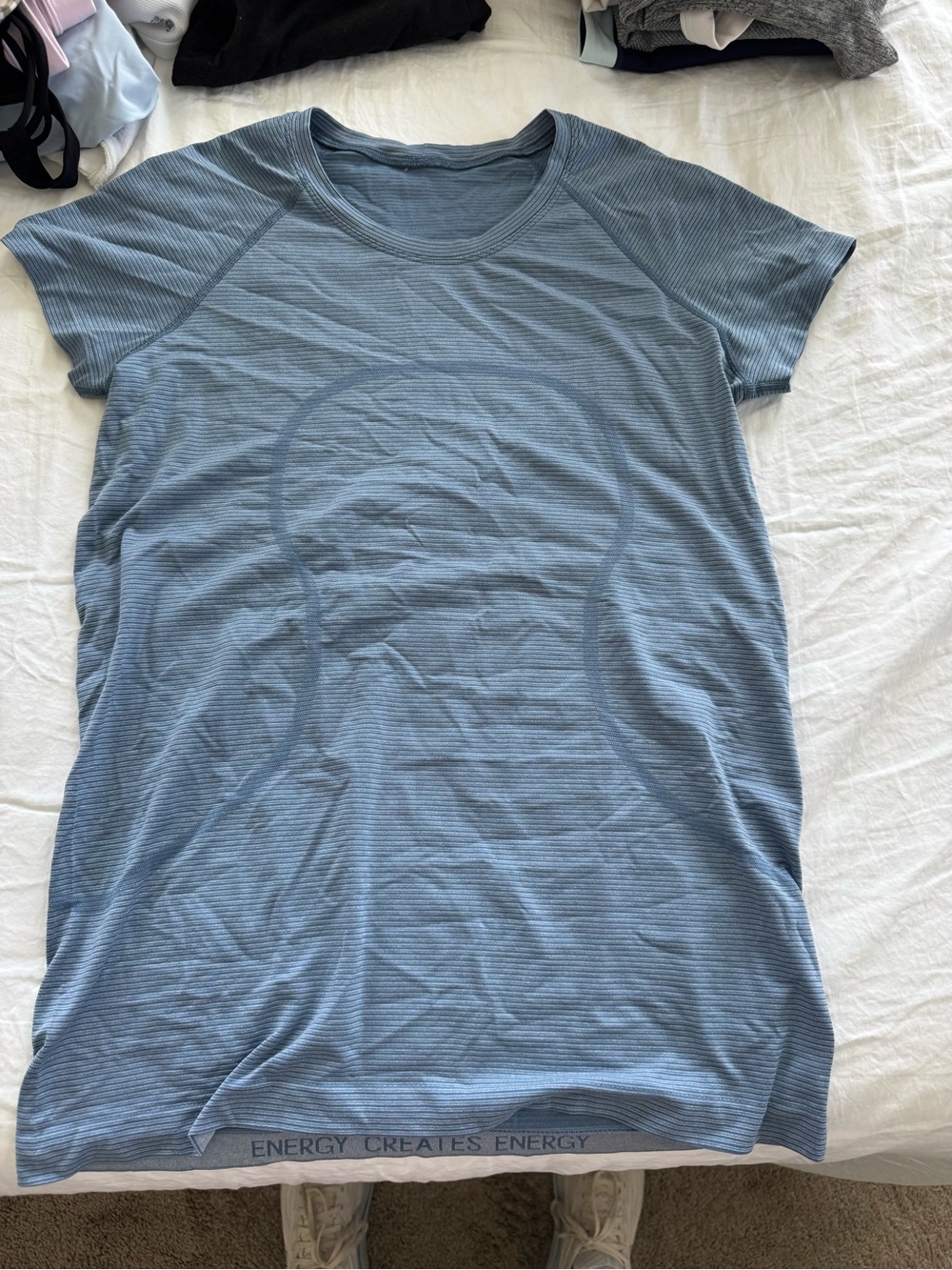 lululemon athletica Light Blue Short Sleeve Tee